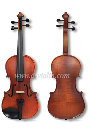 Скрипка из пламенеющего клена с футляром, комплект для скрипки среднего класса (VM110H)