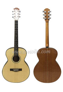 Акустическая гитара Sapeli из 40-дюймовой еловой фанеры с черной обвязкой ABS (AF48H)
