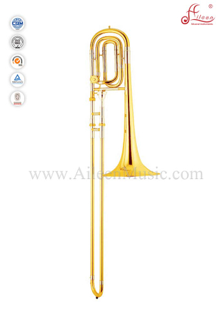 Золотисто-лаковый басовый тромбон F / Bb с корпусом из ABS (TB9201G)