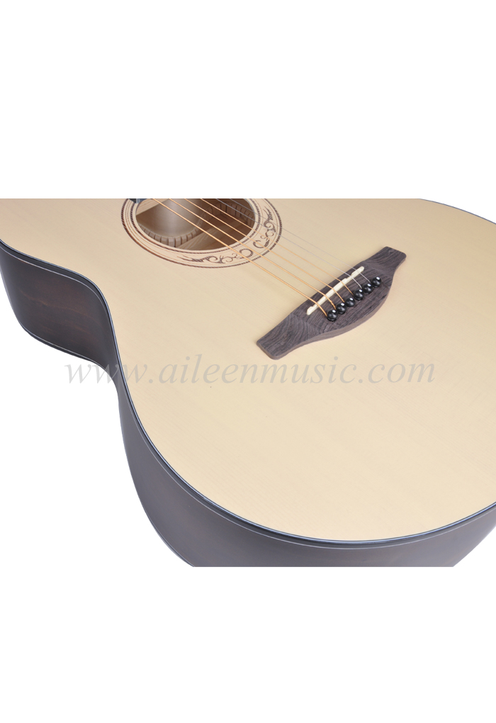 Акустическая гитара с 40-дюймовым твердым верхом из высококачественной ели (AFM-H10-40)