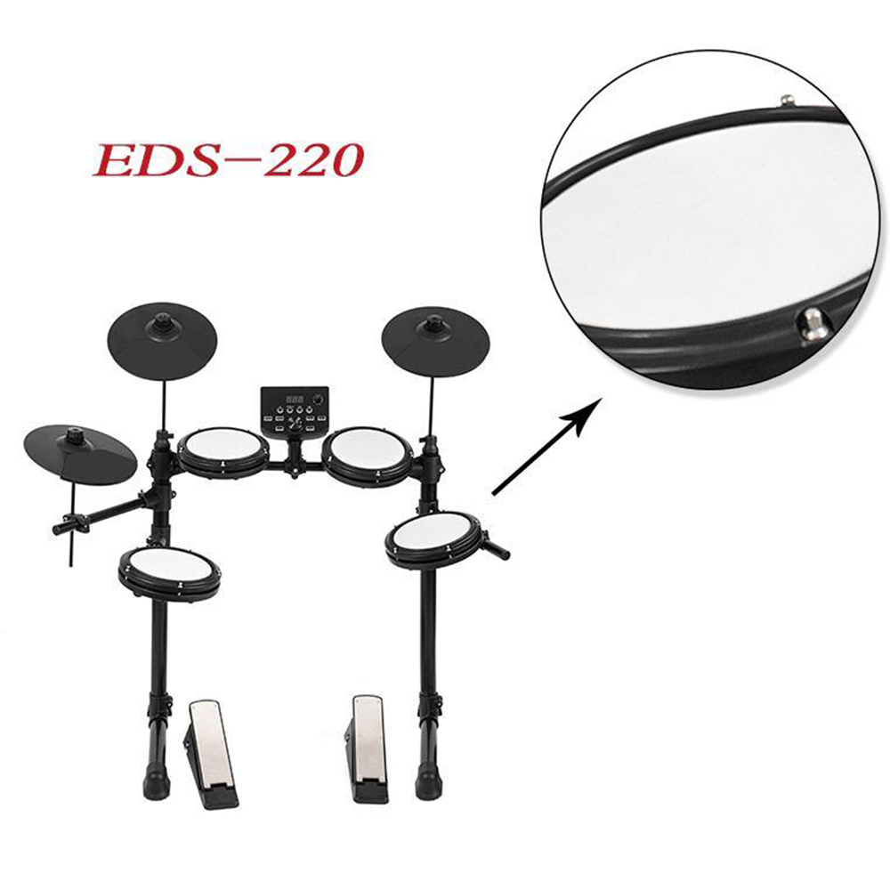Профессиональная стандартная электронная барабанная установка 4 барабана + 3 тарелки (EDS-220)
