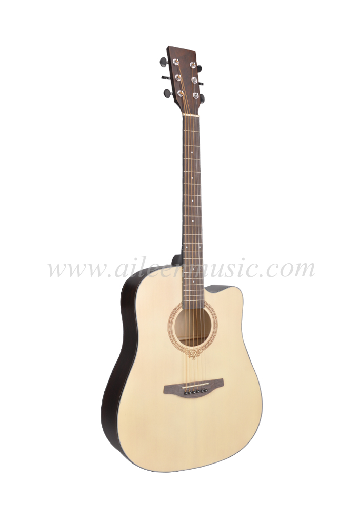 Акустическая гитара с D-образным корпусом, 41-дюймовый корпус, черный ABS (AFM-H10)