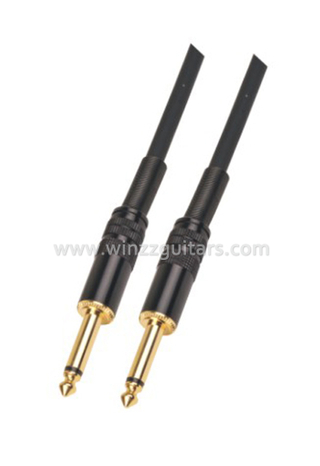 Черный спиральный 6-миллиметровый инструментальный кабель для гитары из ПВХ (AL-G010)