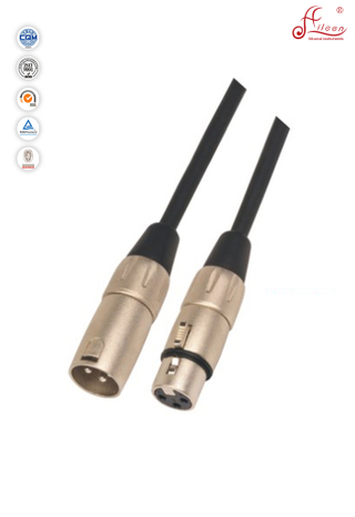 Гибкий 6 мм черный ПВХ Xlr микрофонный кабель (AL-M015)