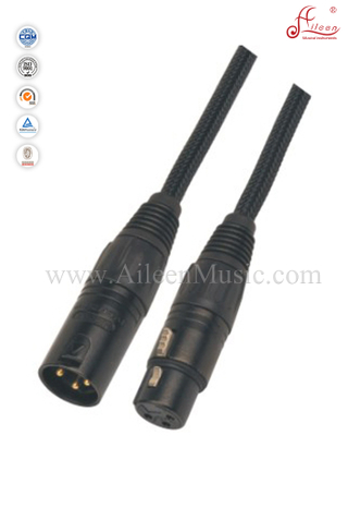 Черный мужской и женский 6 мм микрофонный кабель (AL-M007)